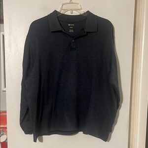 Haggar men’s long sleeve polo collar shirt
